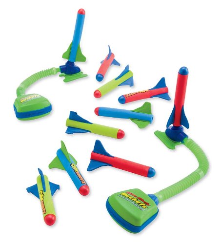 Zing Toys Deluxe Slam Shotz Rocket Launcher, Set of 2 with 10 Foam Rockets-image