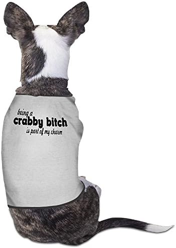 DOGGIE Being A Crabby Bitch Is Part Of My Charm Dog Sweater Puppy Warm T-shirt