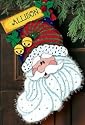 Dimensions Santa Sparkle Stocking Needlepoint Kit