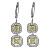 Watch & Jewelry Online Shop Ranking 29. 2CT. TW. Radiant Cushion Natural Fancy Yellow Diamond 2 Stone Lever Back Dangle Earring Watch & Jewelry Online Shop Ranking 29. 2CT. TW. Radiant Cushion Natural Fancy Yellow Diamond 2 Stone Lever Back Dangle Earring