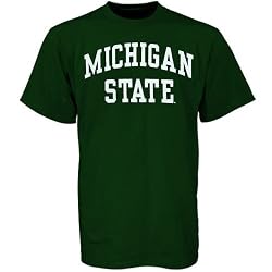 NCAA Michigan State Spartans Green Vertical Arch T-shirt