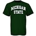 NCAA Michigan State Spartans Green Vertical Arch T-shirt