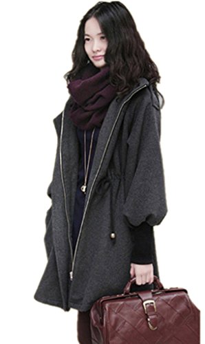 レディース　春冬にさっくり可愛くコーデができます　モッズ系コートです　袖＆腰の絞りで女性らしい上品な着こなしができます　好感アップ　『限定・巾着袋付き』