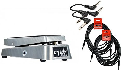 Dunlop Electronics Cry Baby Zakk Wylde Wah Cable Bundle w/ 4 free Items: 2x 18.6' Strukture Cables, 2x Hosa Patch Cables