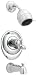 Delta 1769 Graves Pressure Balance Tub and Shower Faucet with Three-Function Showerhead, Chrome