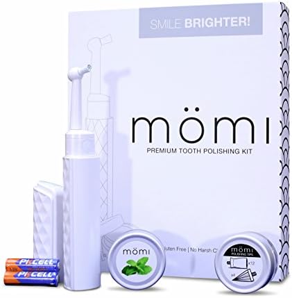 Momi Premium Tooth Polishing System - Mint Flavor - Professional Results at Home!