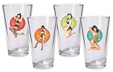 Bettie Page Pint Glass Set of 4