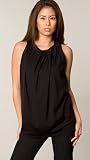 Susana Monaco Black Pleated Urban Crew Tunic