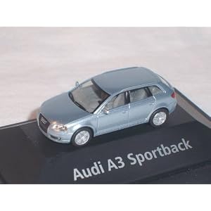 AUDI A3 A 3 SPORTBACK SILBER HO H0 1/87 HERPA MODELLAUTO MODELL AUTO SONDERANGEBOT