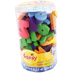 Sassy Bathtime Fun Appliques - 84 Piece Set