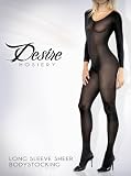 Extreme Hoisiery Sheer Open Croth Body Stocking Black, One... Extreme Hoisiery Sheer Open Croth Body Stocking Black, One...