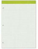 Ampad Double Sheet Pad, Green, Letter, 4 Square/Inch Rule, 100-Sheets, 1-Each