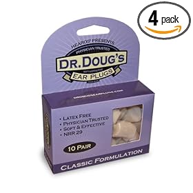 Dr. Doug's Trusted Ear Plugs, 10-Pair (Pack of 4)