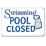 Poolmaster 40333 Swimming Pool Closed Sign for Residential or Commercial Pools