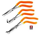Professional Grade 3 Piece 11 Long Nose Pistol Grip Plier Set with Cushion Handles 41jTPKRfyOL. SL160 Professional Grade 3 Piece 11 Long Nose Pistol Grip Plier Set with Cushion Handles