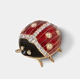 D56 Dept 56 Bejeweled Lady Bug Trinket Box Crystal