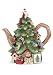 Spode Christmas Tree Sculpted Christmas Tree Shape Teapot 8"