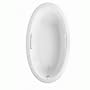 American Standard 2709.002.020 Ellisse Oval Bath Tub, Pre-Drilled for Grab Bar Kit, White