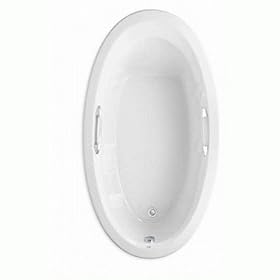 American Standard 2709.002.020 Ellisse Oval Bath Tub, Pre-Drilled for Grab Bar Kit, White