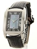 Mens Crotone noir Croc-Look cuir MOP Date montre CN307408SSBK