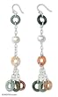 Jade and pearl earrings, 'Eternity' Jade and pearl earrings, 'Eternity'