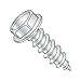 #14 x 1 1/4" Type AB Self-Tapping Screws/Unslotted/Hex Washer Head/Steel/Zinc (Carton: 2,000 pcs)