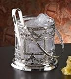 ICE BUCKET WITH TONG - SILVERPLATED ICE BUCKET WITH TONG - ice bucket