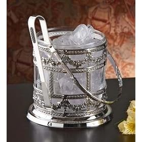 ICE BUCKET WITH TONG - SILVERPLATED ICE BUCKET WITH TONG - ice bucket by Jaf Gifts