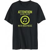 T-Shirt Mens Black  Attention: Central Zone of Math Rock Music  Music