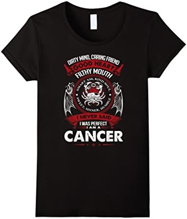 Women's Cancer Horoscope Men Women T Shirt Cancer Zodiac Sign Gift  Large Black