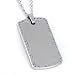 Jewelry : Stainless Steel & Diamond Men's Dog Tag Necklace