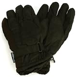 Men's Winter Thinsulate 3M Waterproof Velcro Ski Wrist Cover Gloves Black M/L
