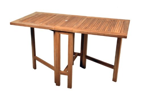 DIVERO klappbarer Teak Holz Tisch Gartentisch Klapptisch