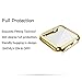Apple Watch 42mm Screen Portector Case,DiDaDi 2 in 1 Ultra-Slim Electroplate Metal Plated Hard Case Cover with Full Coverage Tempered Glass Screen Protector Cover for Apple Watch 42mm[Gold]