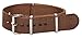 Clockwork Synergy® - Classic SS Nylon Ballistic Watch Band Straps - Brown - 20mm Interchangeable Replacement Military Watch Strap