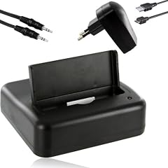 Wicked Chili Dockingstation mit AUDIO OUT / Tischladestation (schwarz) f�r Apple iPhone 3GS / 3 GS Cradle Dock mit Netzteil und Datenkabel + 1,5 Meter 3,5mm Klinke Audio Verbindungskabel