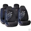 Matrix Blue Black Flames Front Rear Seat Covers Set