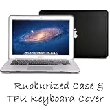 BestBlack Rubberized Macbook Air Case (For 13 Inches) - With TPU Transparent Protective Keyboard Cover Black Rubberized Macbook Air Case (For 13 Inches) - With TPU Transparent Protective Keyboard Cover