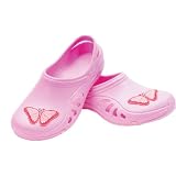 Sloggers 303PK01 Childs Clog Garden Sandal, Pink Butterfly, Size 9/10