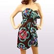 New Sexy Cocktail Dress Unique Fan Design Multicolor
