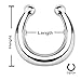 BodyJ4You Tribal Hearts Non-Pierced Clip On Septum Ring