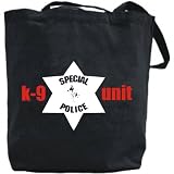 Canvas Tote Bag Black Australian Cattle Dog / K-9 Unit Dog