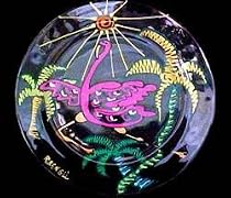 Flamingo Frolic Design - Hand Painted - Platter/Serving Plate - 13 inch diameter