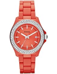 Fossil Watches, Womens Retro Traveler Resin Watch - Coral