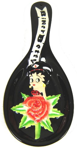 Betty Boop Kitchen Spoon Rest by NJ Croce - Biker Angel