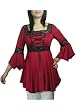Gothic Romance Red Lace up Corset Top Xl