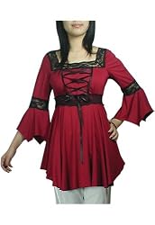 Gothic Romance Red Lace up Corset Top Xl