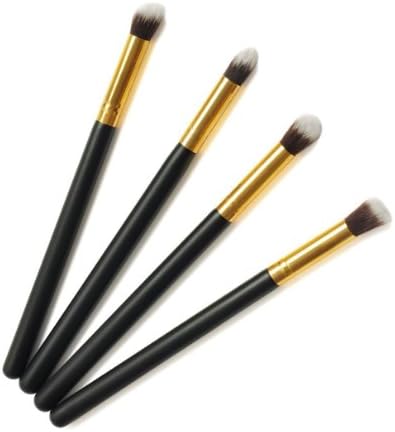 BESTOPE Complete Pro Foundation Makeup Tools Cosmetic Kabuki Brushes Blending Face Eye Brushes Kit Sets (Black+Gold(Slim))