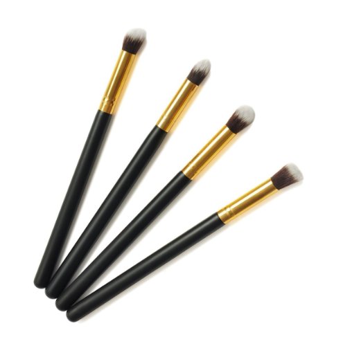 BESTOPE Complete Pro Foundation Makeup Tools Cosmetic Kabuki Brushes Blending Face Eye Brushes Kit Sets (Black+Gold(Slim))
