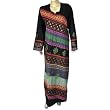 Evening Gown Long Sleeve Cotton Kaftan Size L